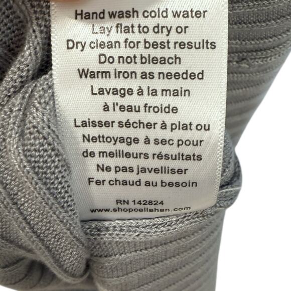 Callahan Knitwear Size M Blue Gray‎ Maxi Dress Rib Knit Minimalist Contemporary - Picture 6 of 7